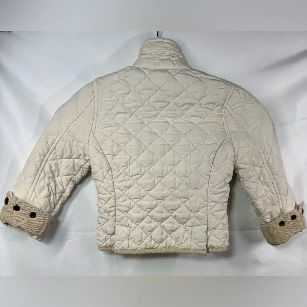 Girl’s Ralph Lauren Polo Tan Khaki Quilted And Corduroy Barn Jacket Size 4t